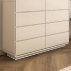 Elegant Pine Wood Double Dresser with Large Storage for Bedroom