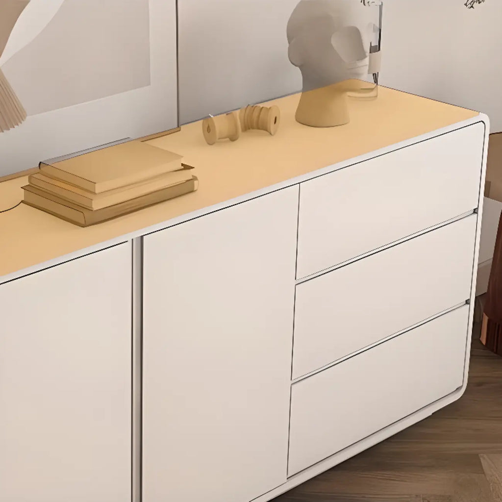 Elegant Pine Wood Double Dresser with Large Storage for Bedroom