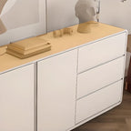 Elegant Pine Wood Double Dresser with Large Storage for Bedroom