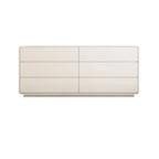 Elegant Pine Wood Double Dresser with Large Storage for Bedroom