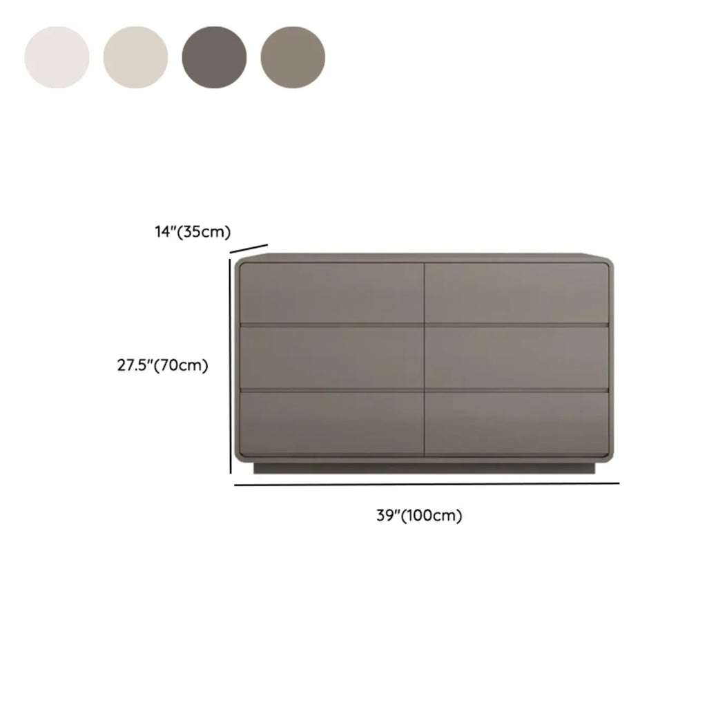 Elegant Pine Wood Double Dresser with Large Storage for Bedroom