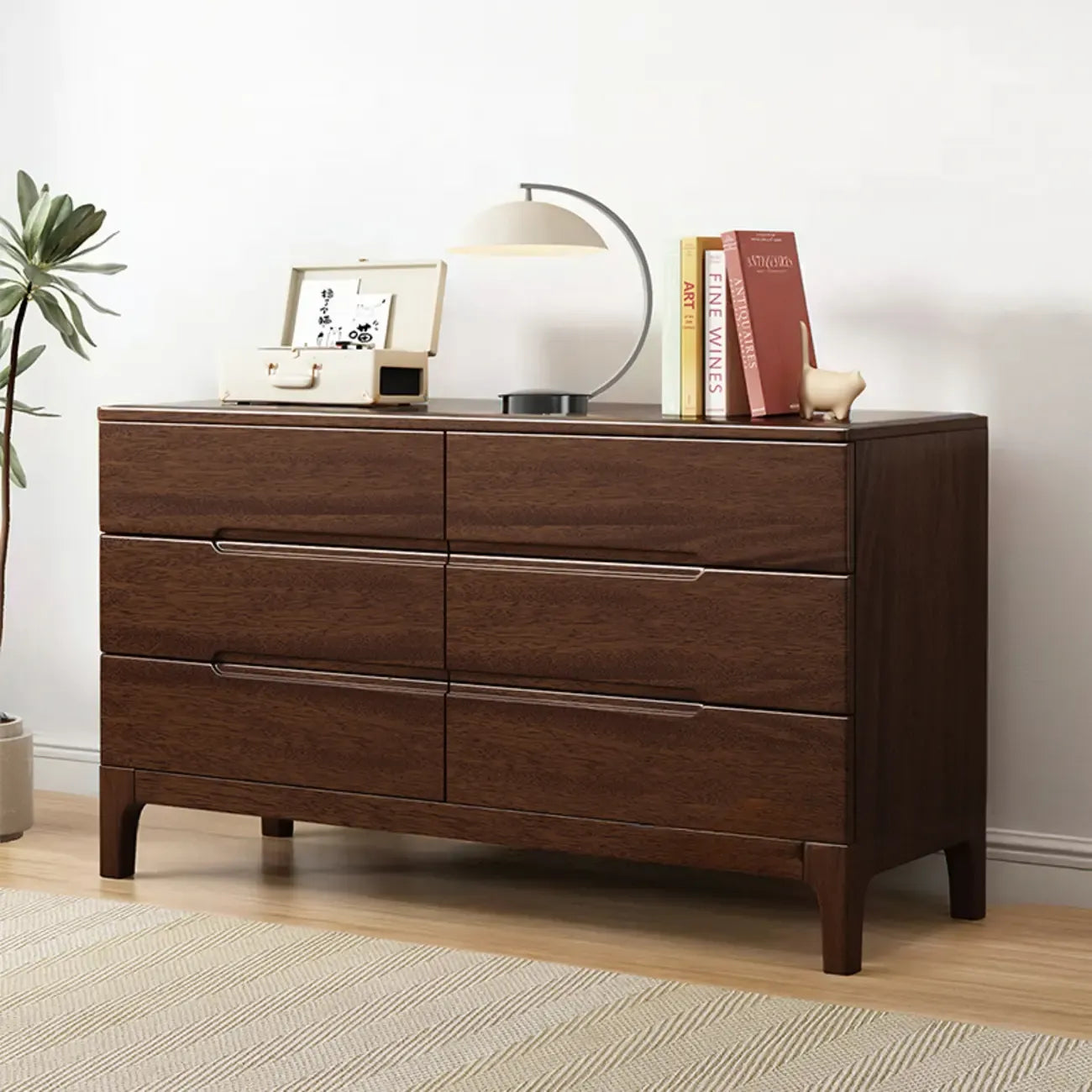 Contemporary Wooden Dresser with 5-Drawers