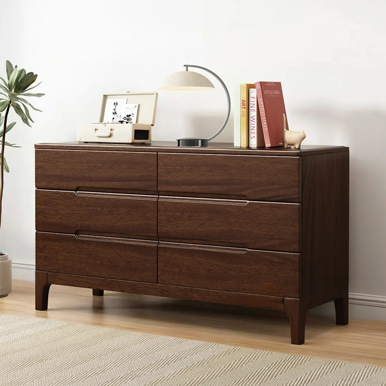 Contemporary Wooden Dresser with 5-Drawers