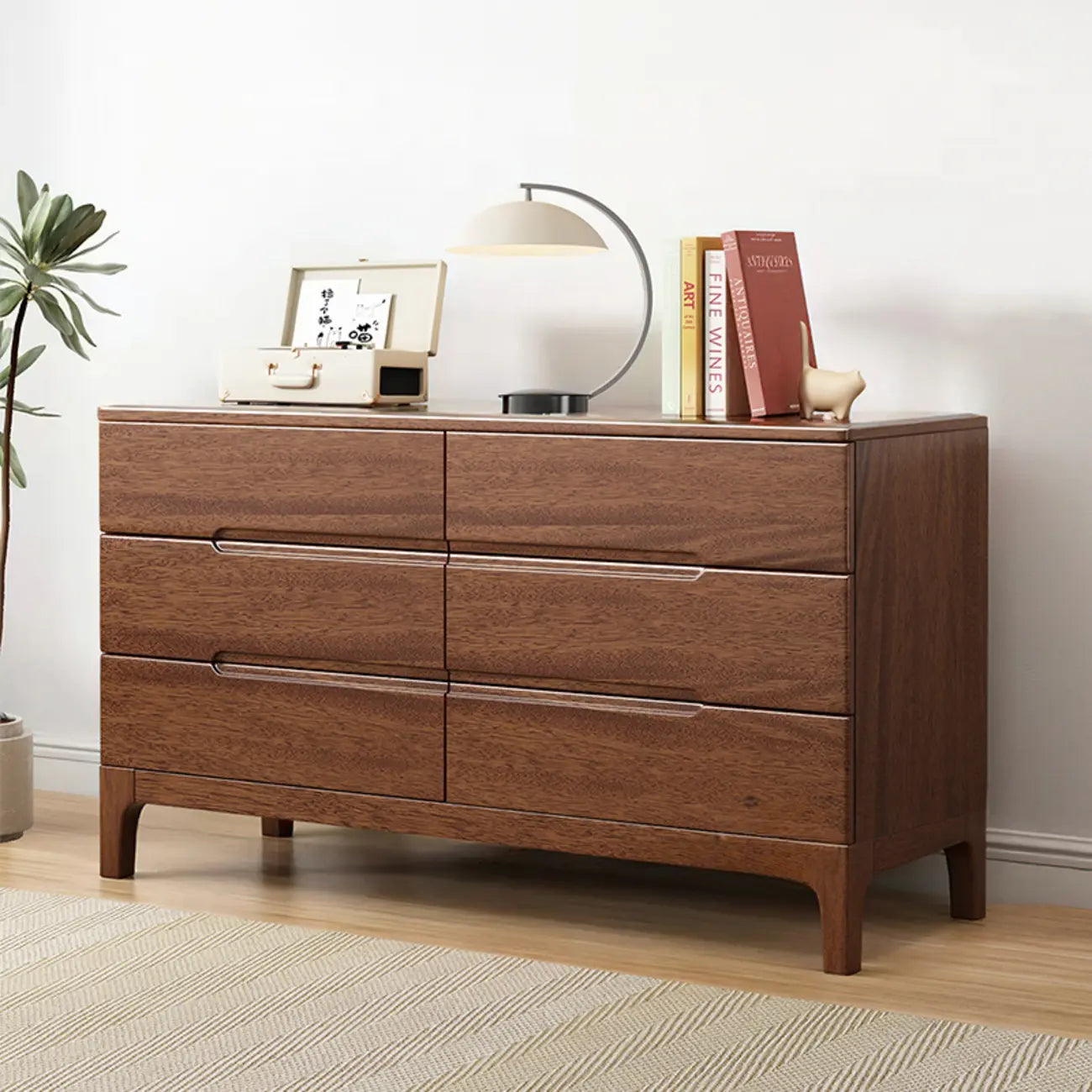 Contemporary Wooden Dresser with 5-Drawers