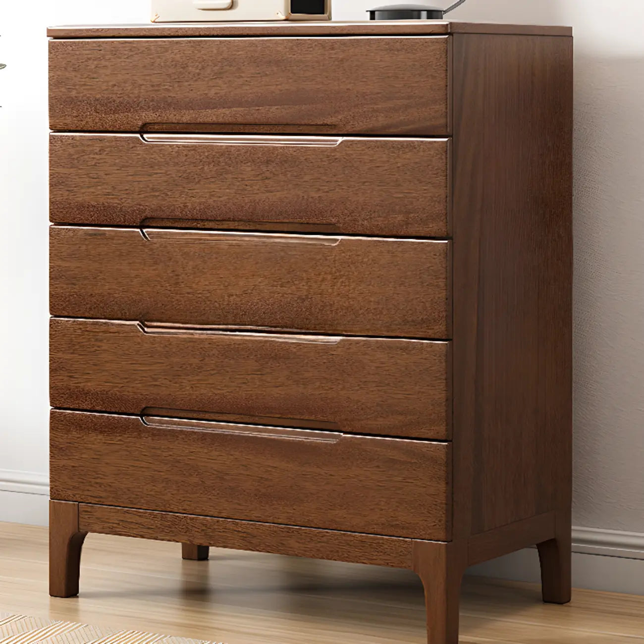 Contemporary Wooden Dresser with 5-Drawers