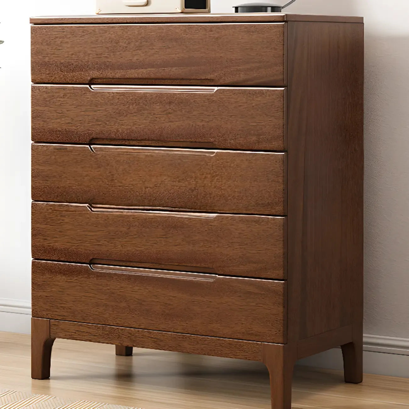 Contemporary Wooden Dresser with 5-Drawers