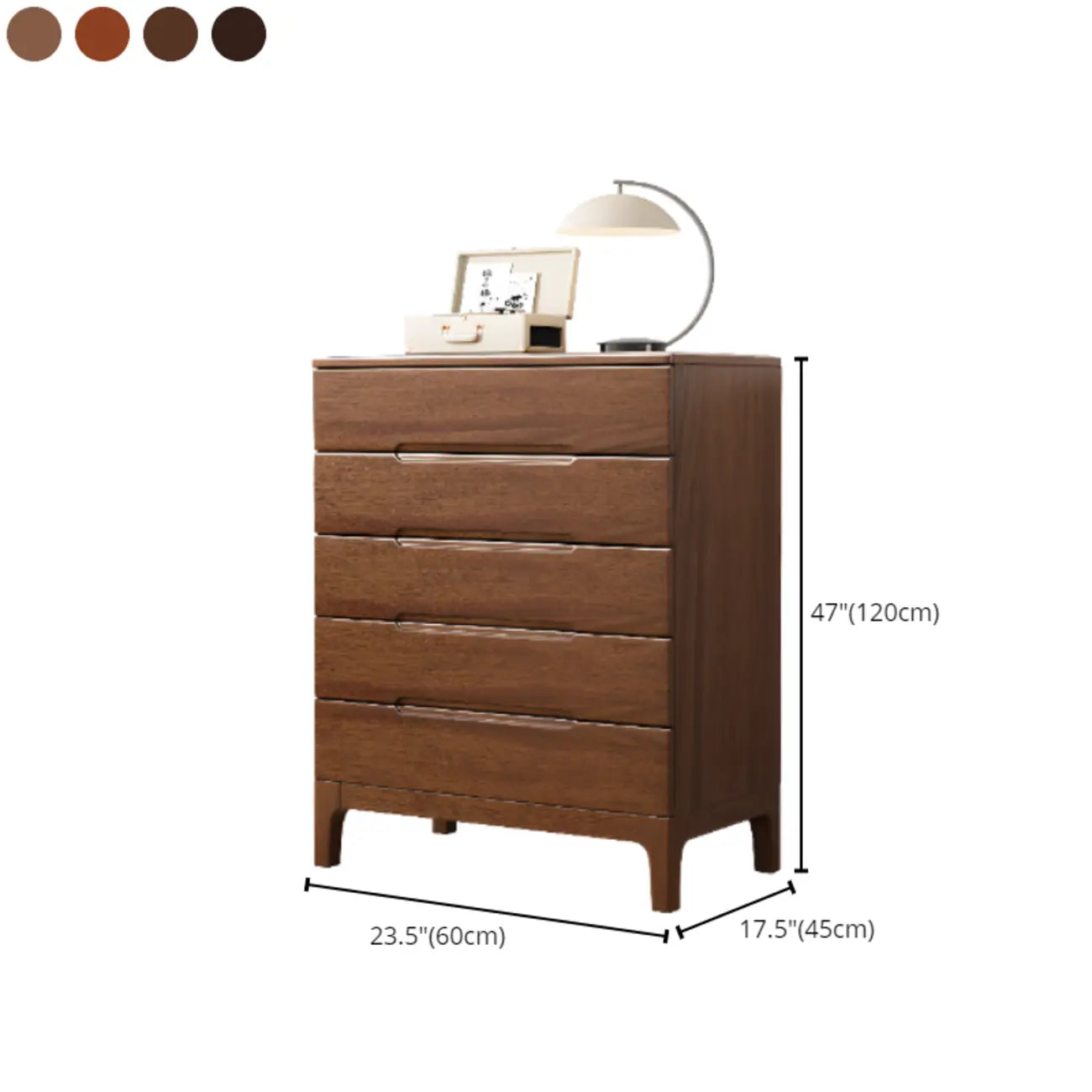 Contemporary Wooden Dresser with 5-Drawers