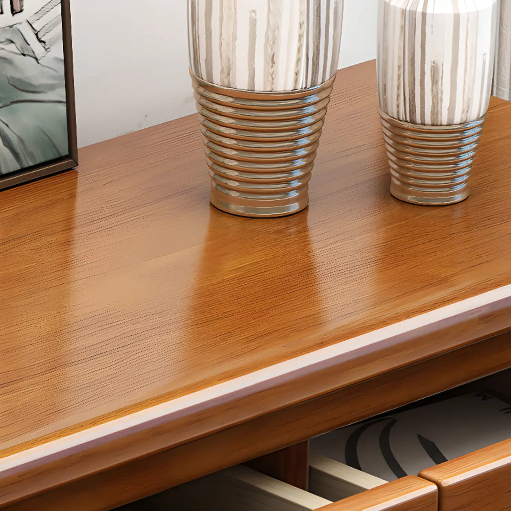 Classic Rubberwood Double Dresser with 9-Drawers