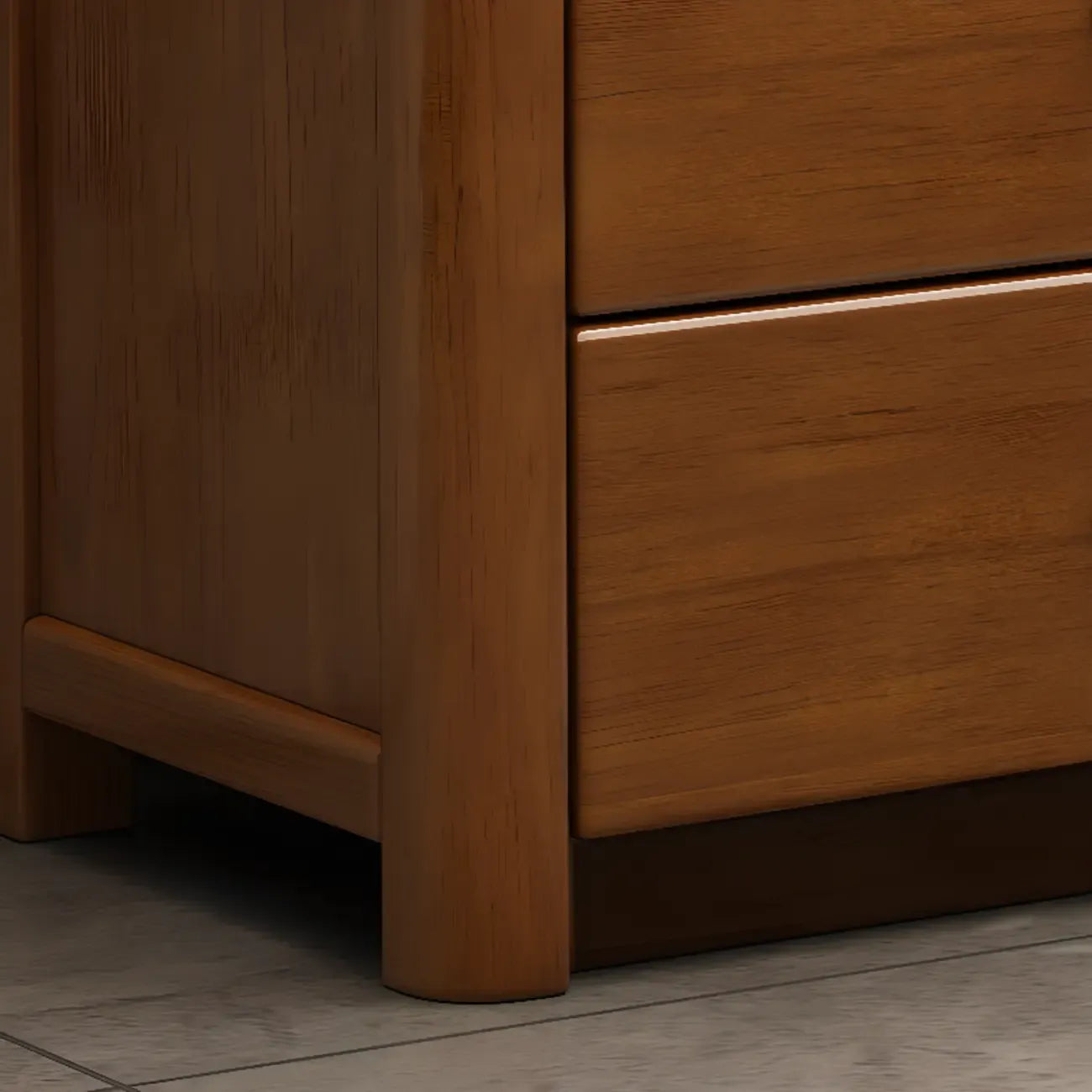 Classic Rubberwood Double Dresser with 9-Drawers