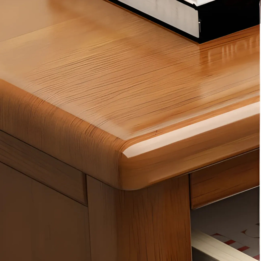 Classic Rubberwood Double Dresser with 9-Drawers