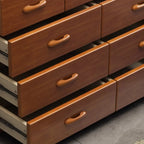Classic Rubberwood Double Dresser with 9-Drawers