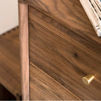Elegant Cherry Wood Double Dresser with 5-Drawers for Bedroom