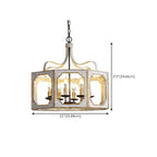 Vintage White Metal Pendant Light with Adjustable Height