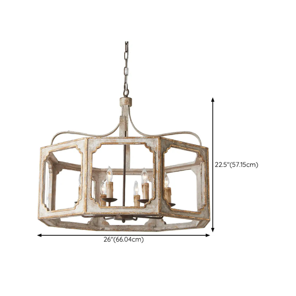 Vintage White Metal Pendant Light with Adjustable Height