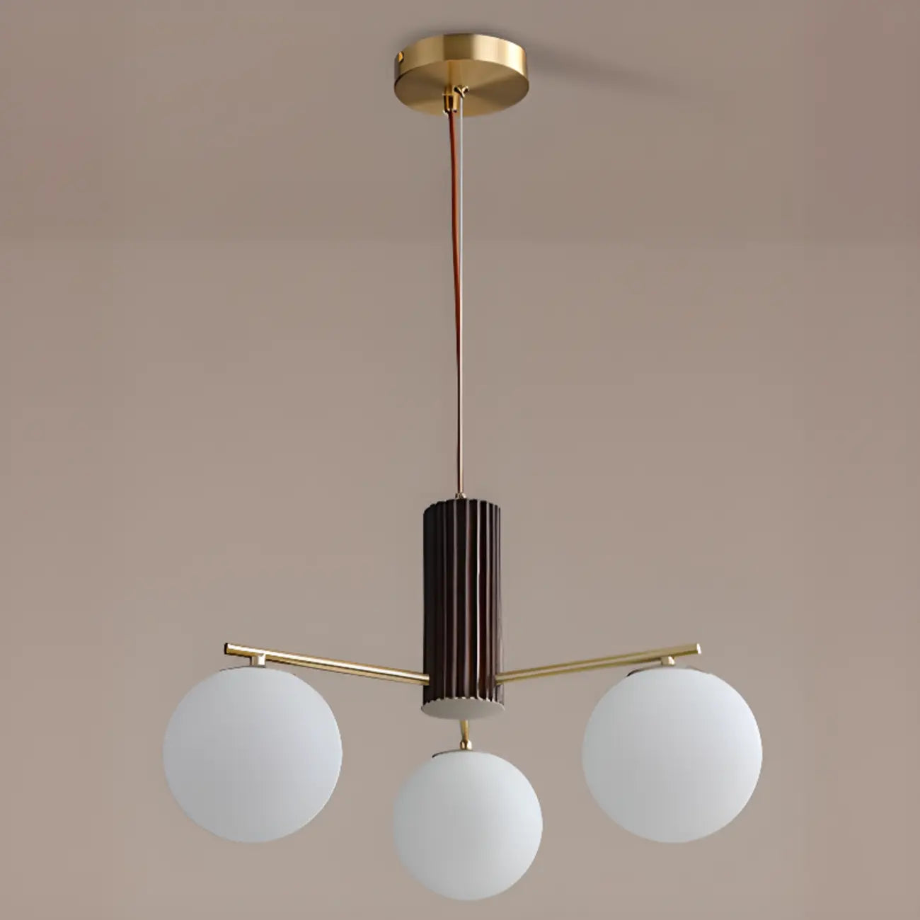 Minimalist Adjustable Globe Pendant Light with White Shade