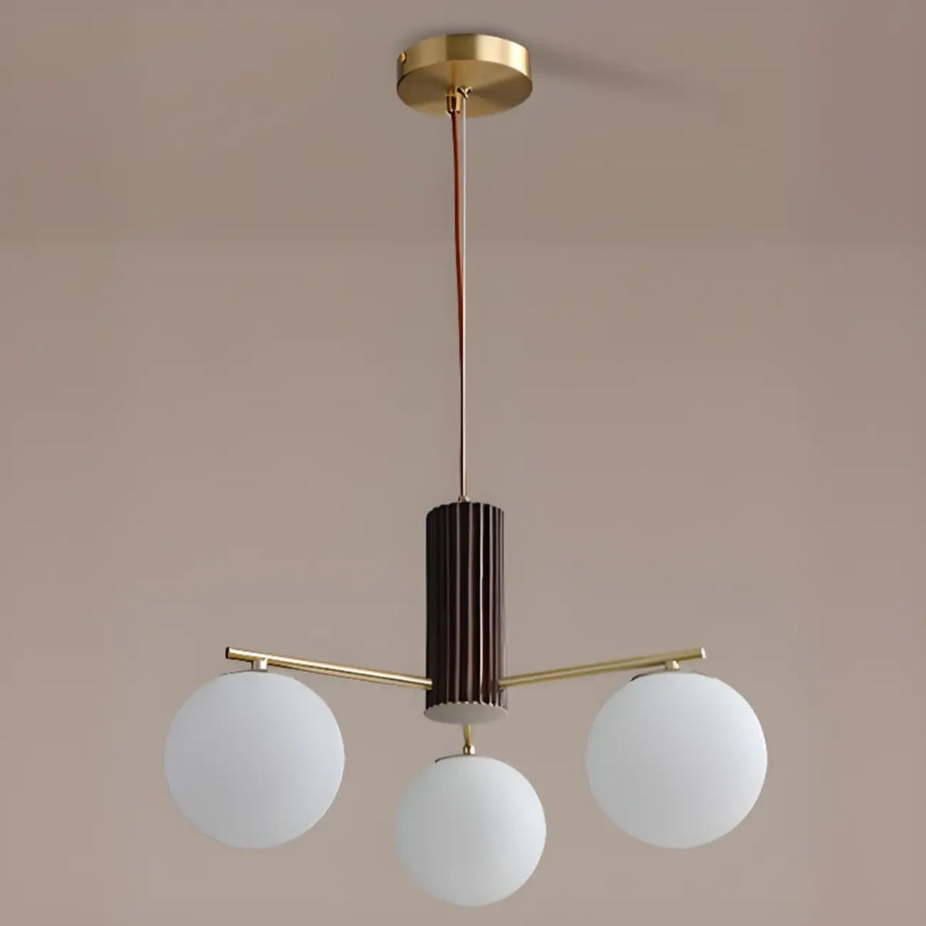 Minimalist Adjustable Globe Pendant Light with White Shade