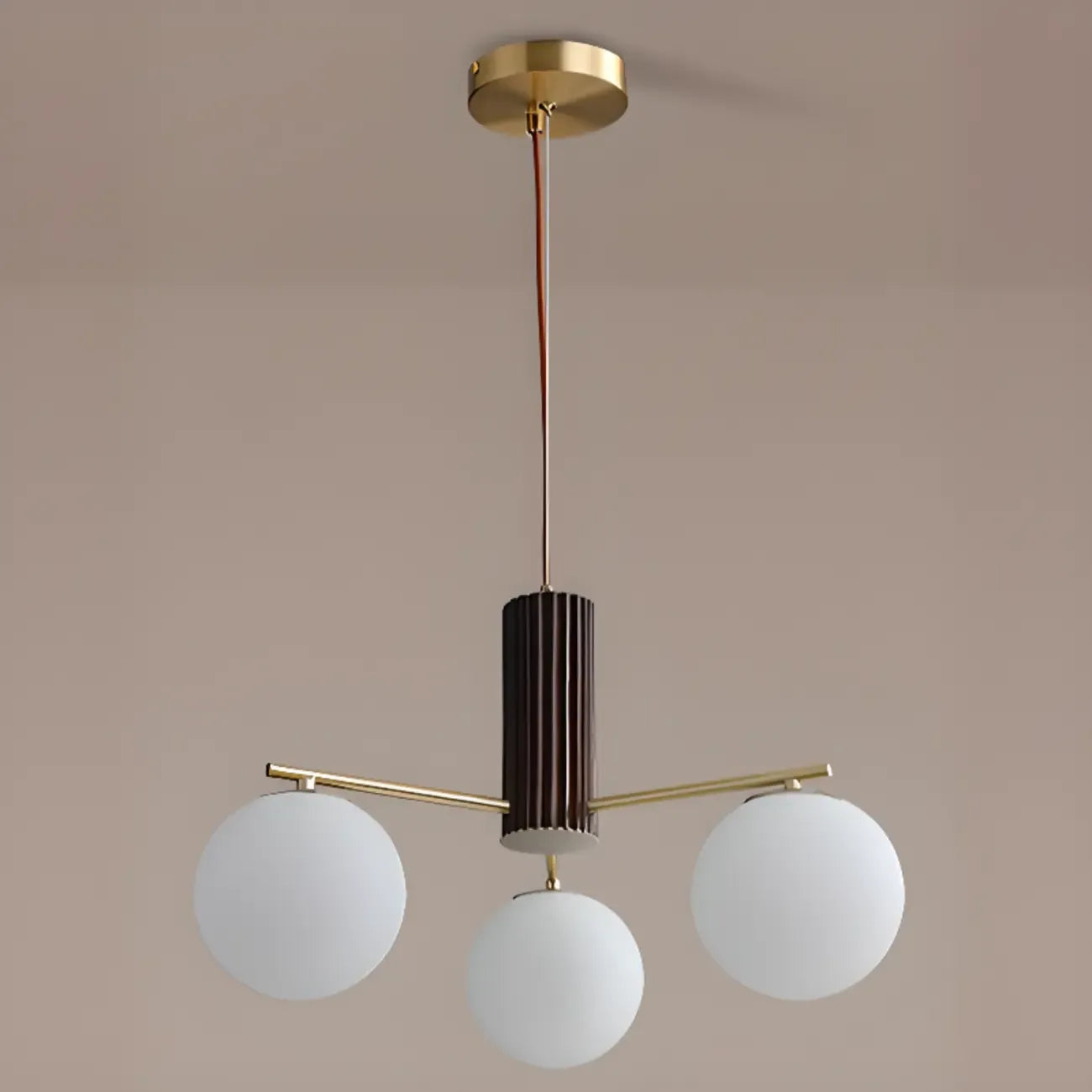Minimalist Adjustable Globe Pendant Light with White Shade