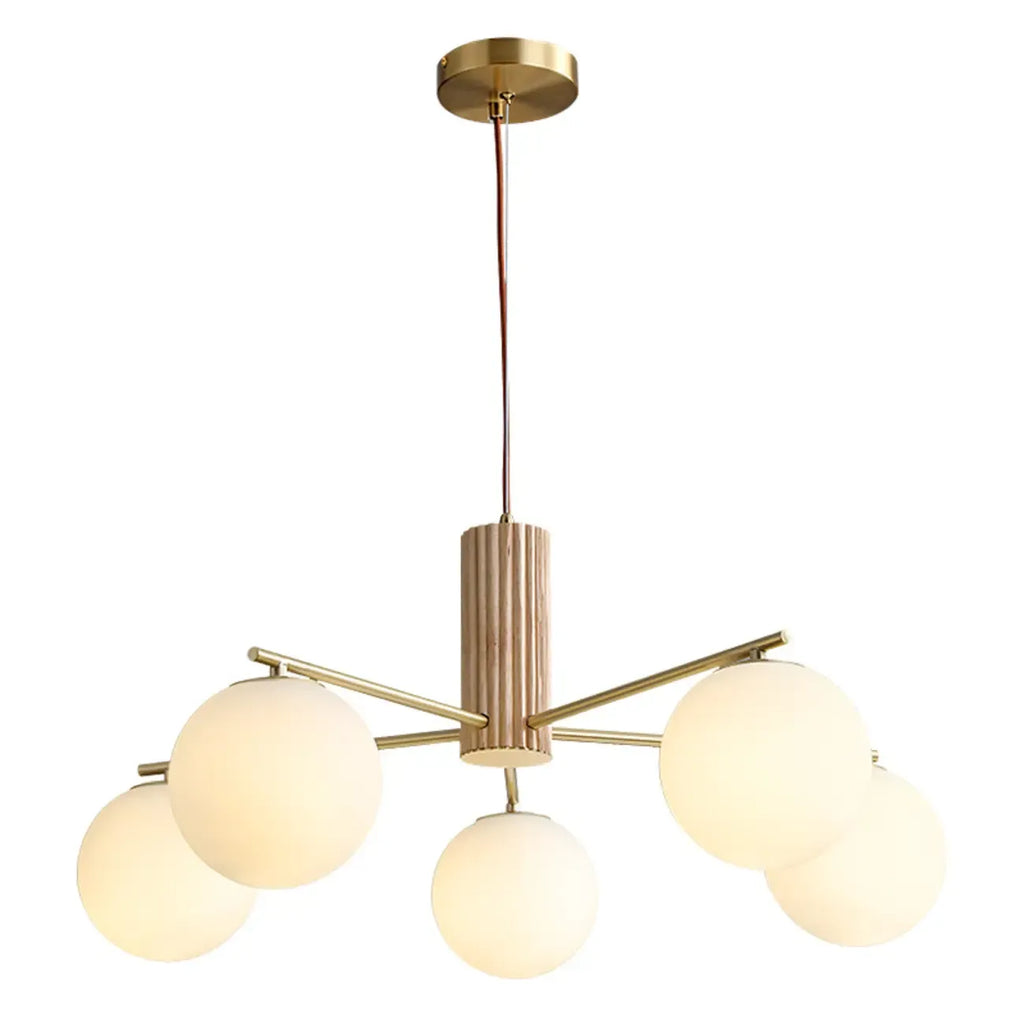 Minimalist Adjustable Globe Pendant Light with White Shade