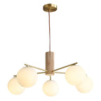 Minimalist Adjustable Globe Pendant Light with White Shade