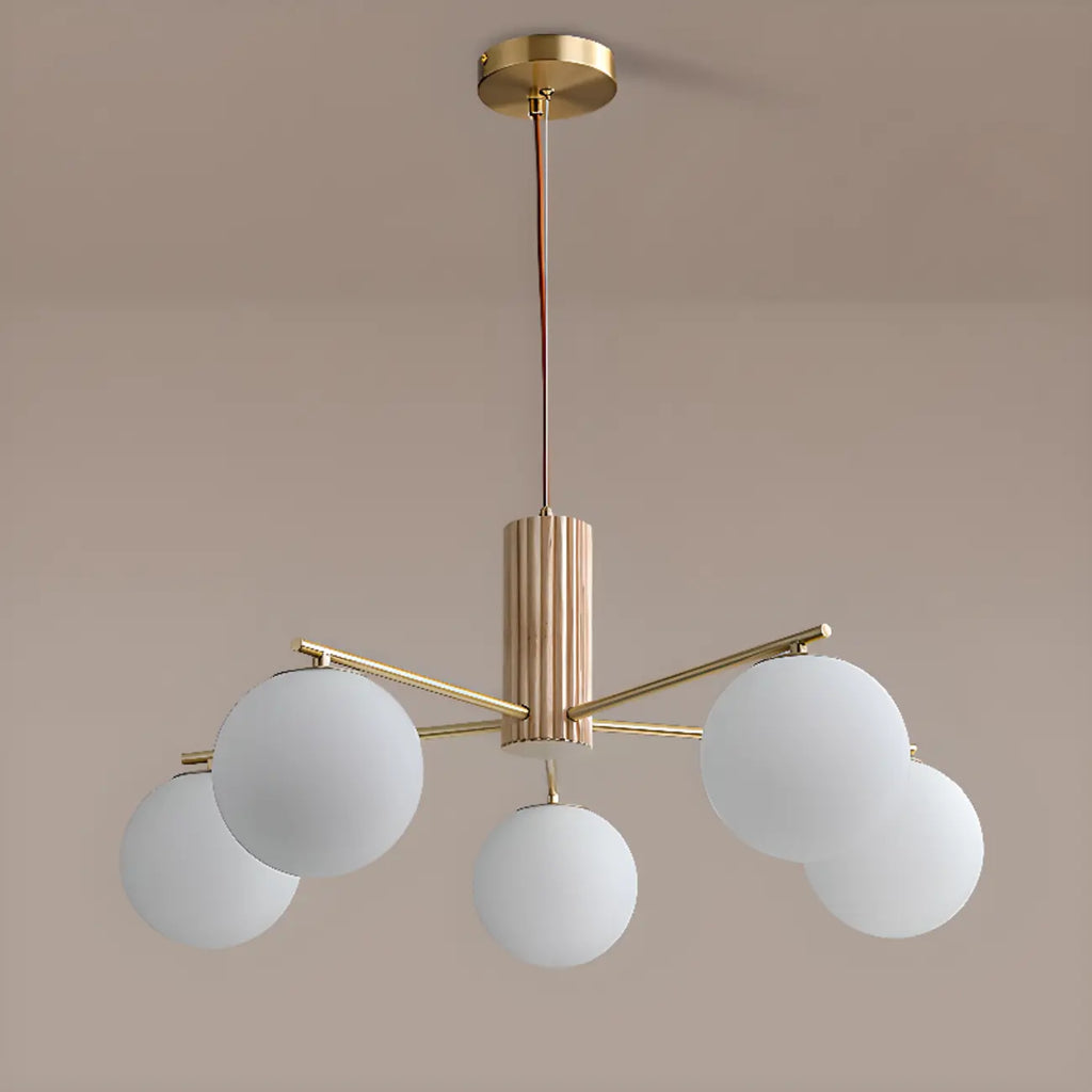 Minimalist Adjustable Globe Pendant Light with White Shade