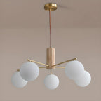 Minimalist Adjustable Globe Pendant Light with White Shade