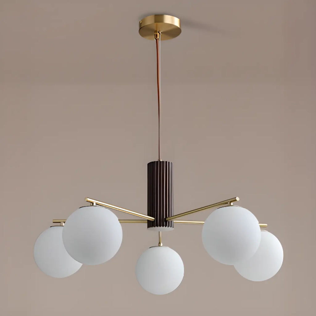 Minimalist Adjustable Globe Pendant Light with White Shade