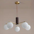Minimalist Adjustable Globe Pendant Light with White Shade