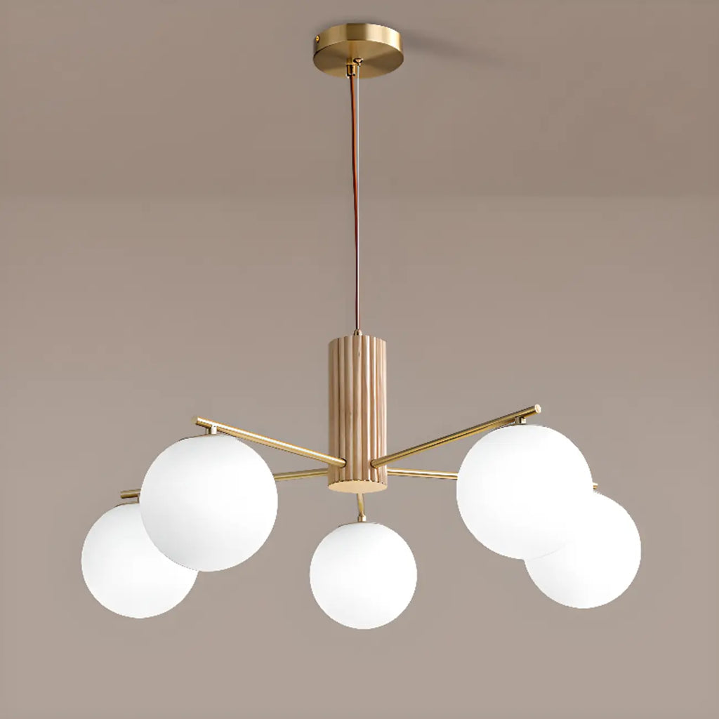 Minimalist Adjustable Globe Pendant Light with White Shade
