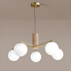 Minimalist Adjustable Globe Pendant Light with White Shade