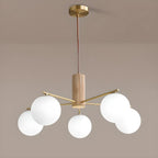 Minimalist Adjustable Globe Pendant Light with White Shade