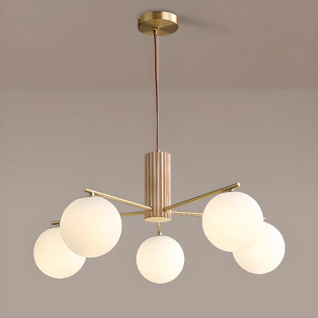 Minimalist Adjustable Globe Pendant Light with White Shade