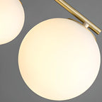 Minimalist Adjustable Globe Pendant Light with White Shade