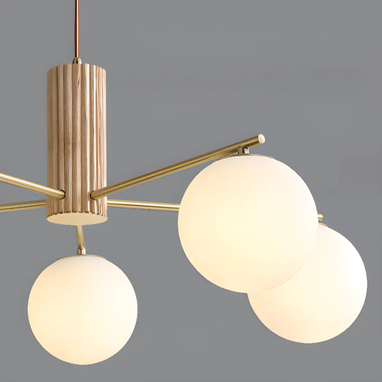 Minimalist Adjustable Globe Pendant Light with White Shade