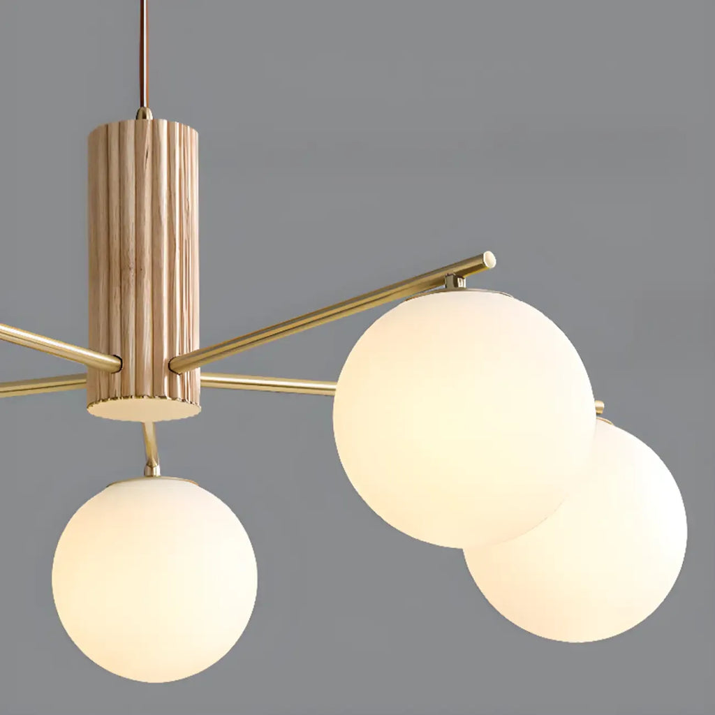 Minimalist Adjustable Globe Pendant Light with White Shade