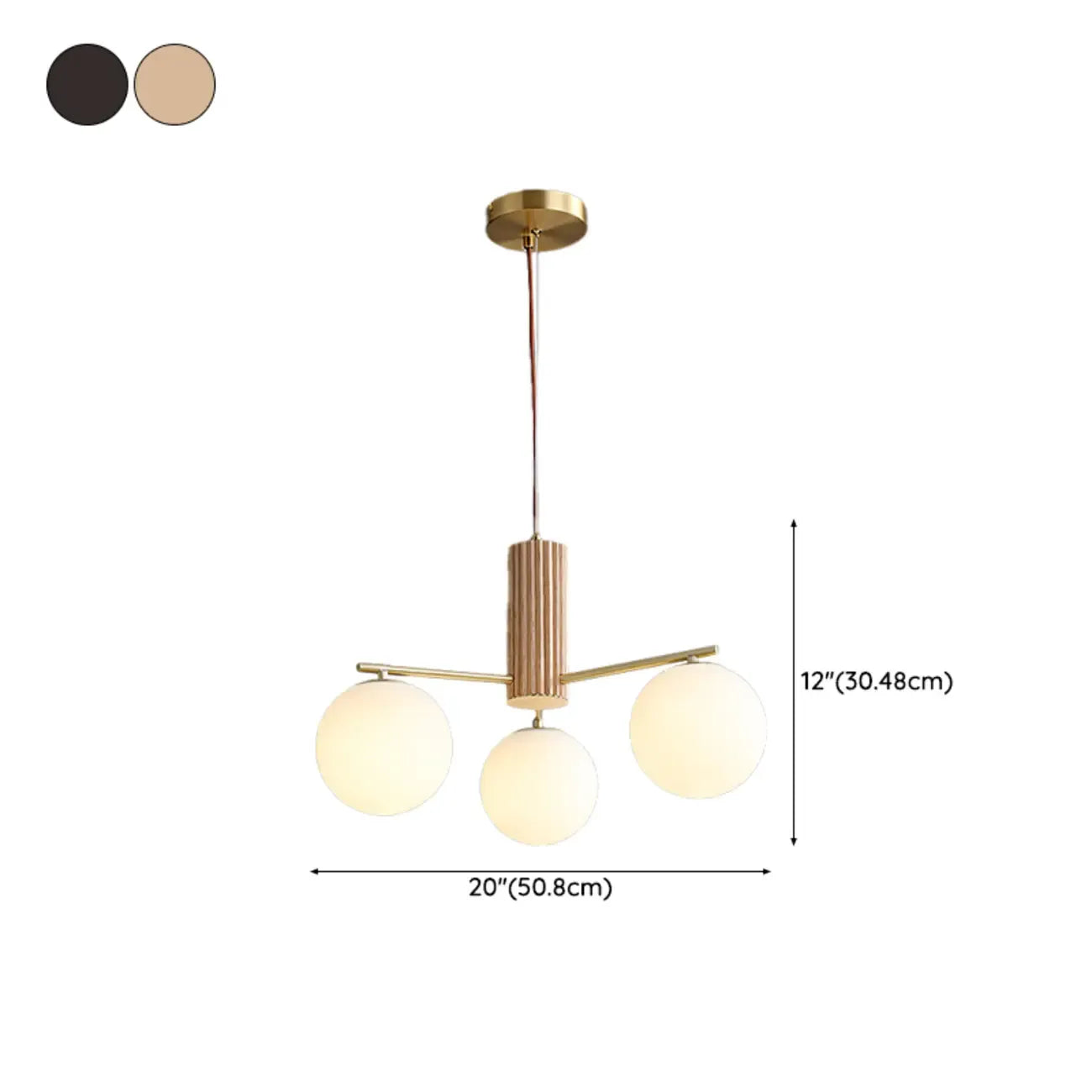 Minimalist Adjustable Globe Pendant Light with White Shade