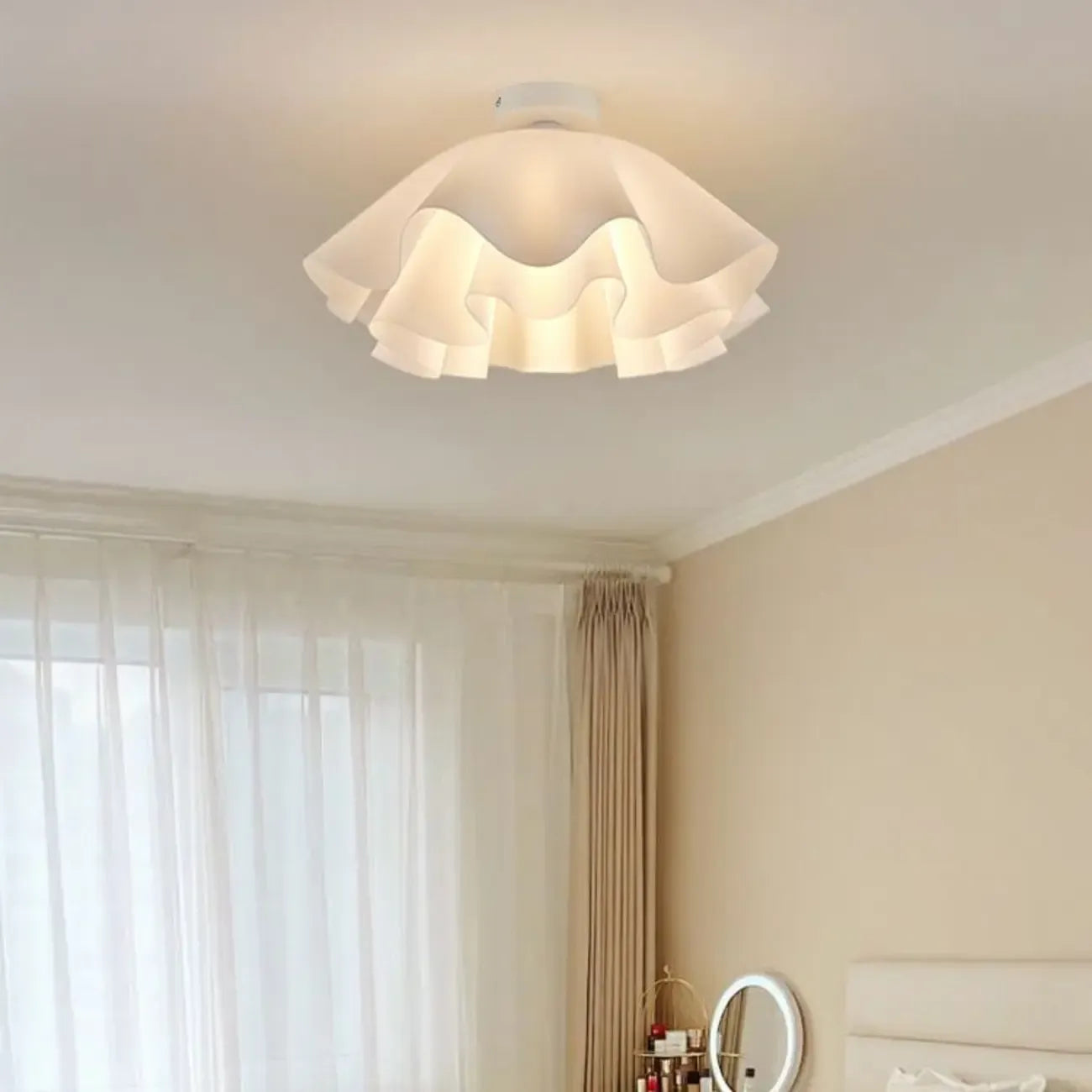 Elegant Acrylic Semi Flush Ceiling Light Fixture for Living Room