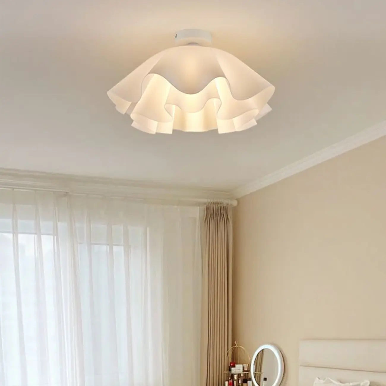 Elegant Acrylic Semi Flush Ceiling Light Fixture for Living Room
