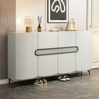 Dark Gray Wood Hallway Shoe Storage Cabinet