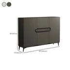 Dark Gray Wood Hallway Shoe Storage Cabinet