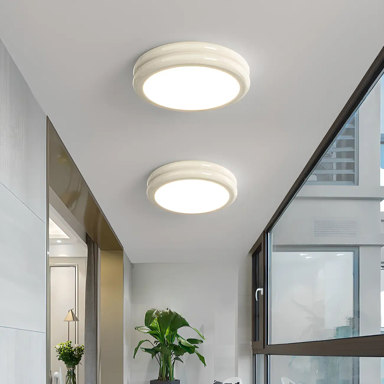 Dimmable Circular Flush LED Ceiling Light for Living Room