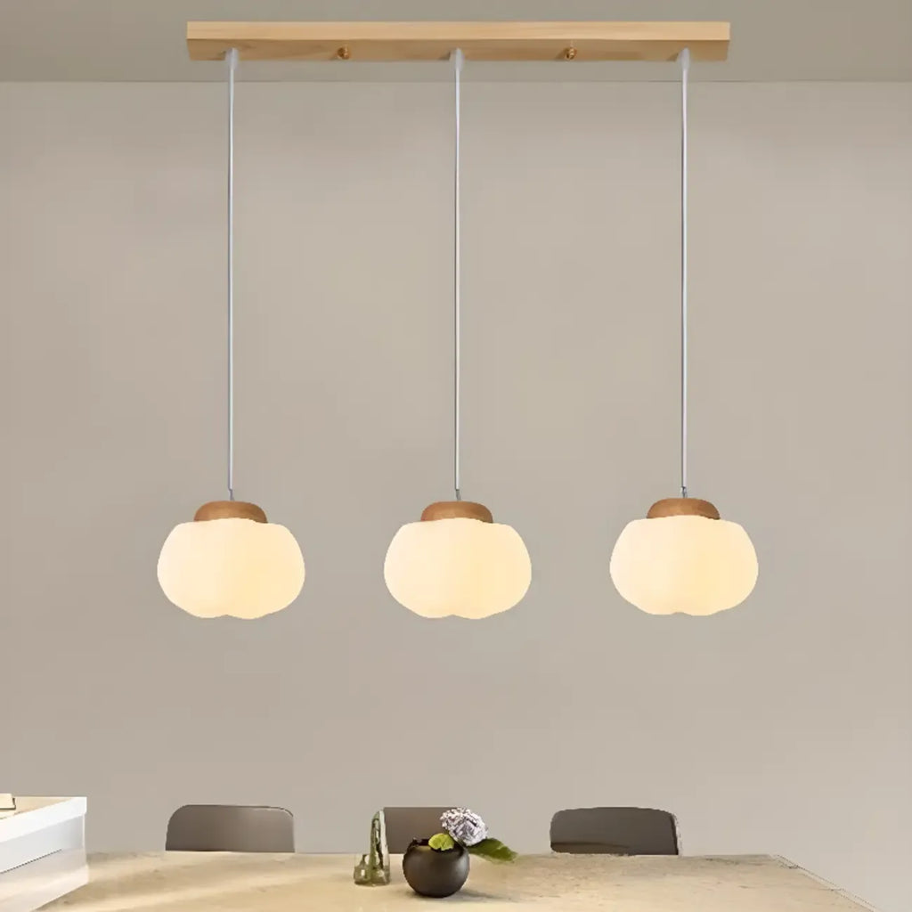 Glam Pumpkin Shape Pendant Light with Adjustable Hanging