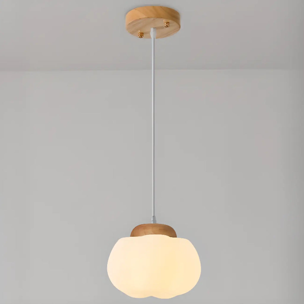 Glam Pumpkin Shape Pendant Light with Adjustable Hanging