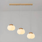 Glam Pumpkin Shape Pendant Light with Adjustable Hanging