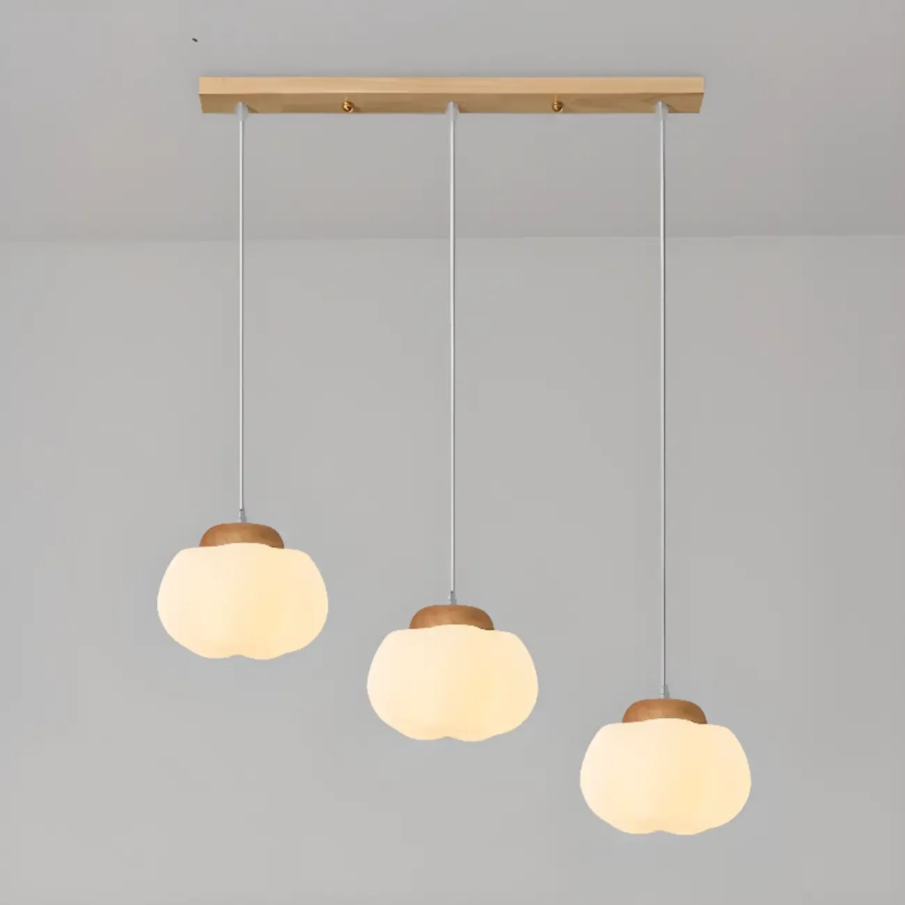 Glam Pumpkin Shape Pendant Light with Adjustable Hanging