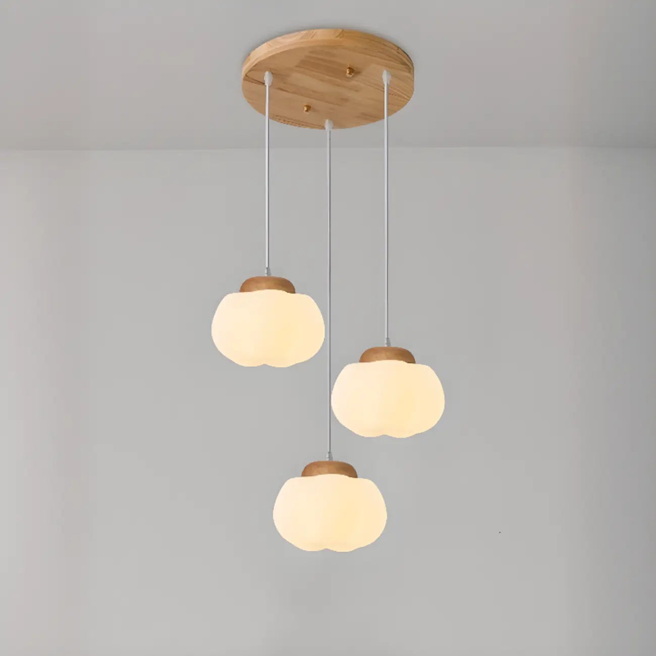 Glam Pumpkin Shape Pendant Light with Adjustable Hanging