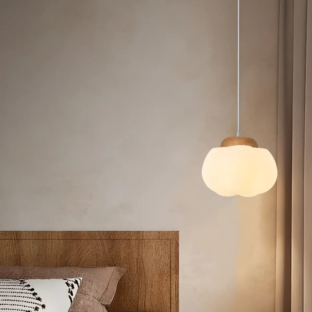 Glam Pumpkin Shape Pendant Light with Adjustable Hanging