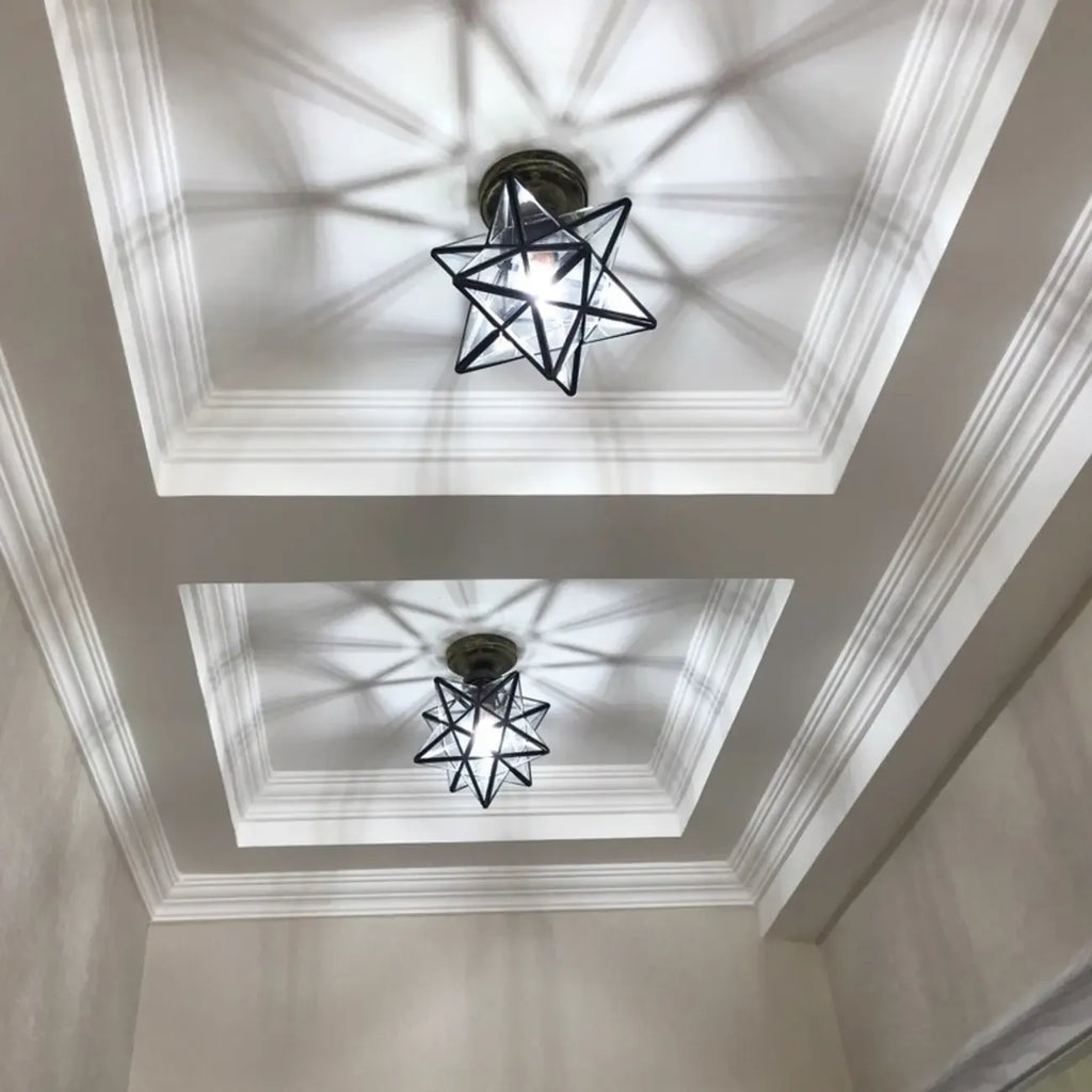 Creative Iron LED Semi Flush Lamp Fixture for Indoor Lighting
