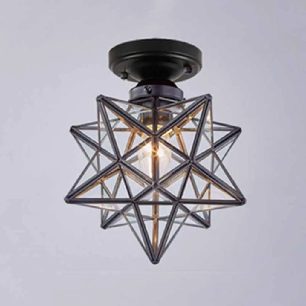 Creative Iron LED Semi Flush Lamp Fixture for Indoor Lighting