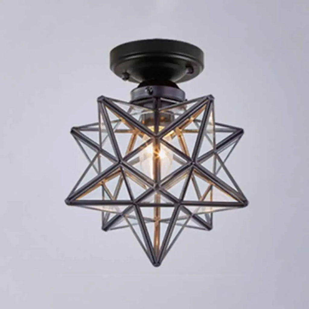 Creative Iron LED Semi Flush Lamp Fixture for Indoor Lighting