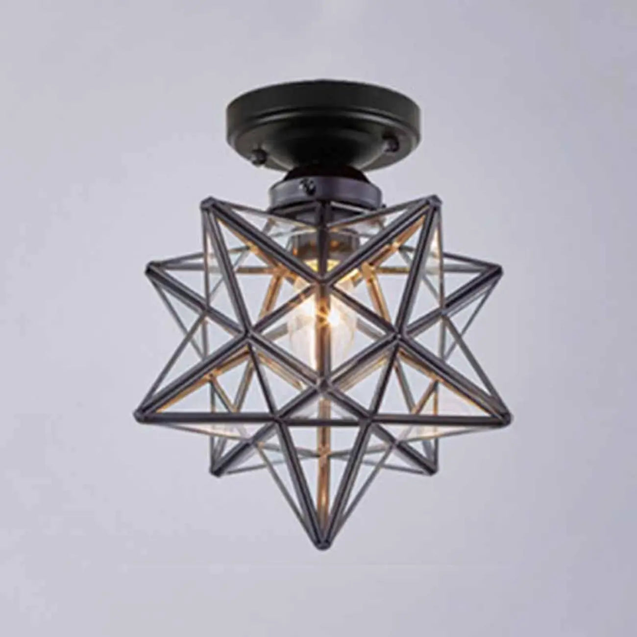 Creative Iron LED Semi Flush Lamp Fixture for Indoor Lighting